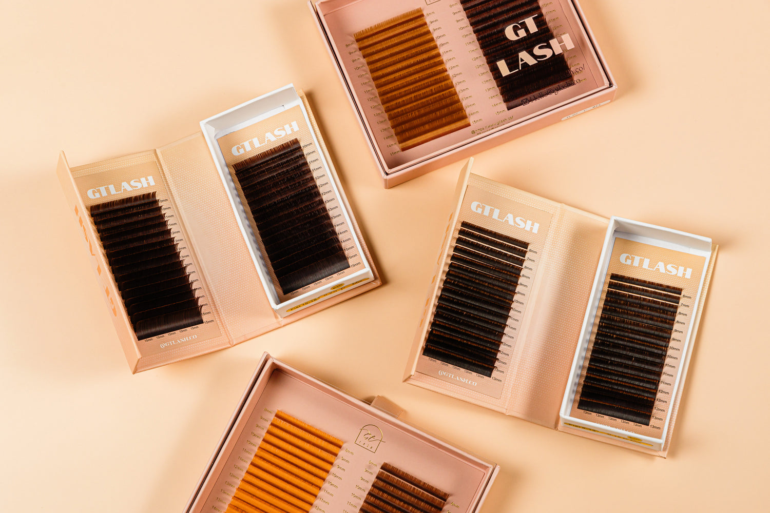 GT Lash Co Brown Lashes available in Ellipse and Cashmere Volume for subtle enhancements to natural lashes.