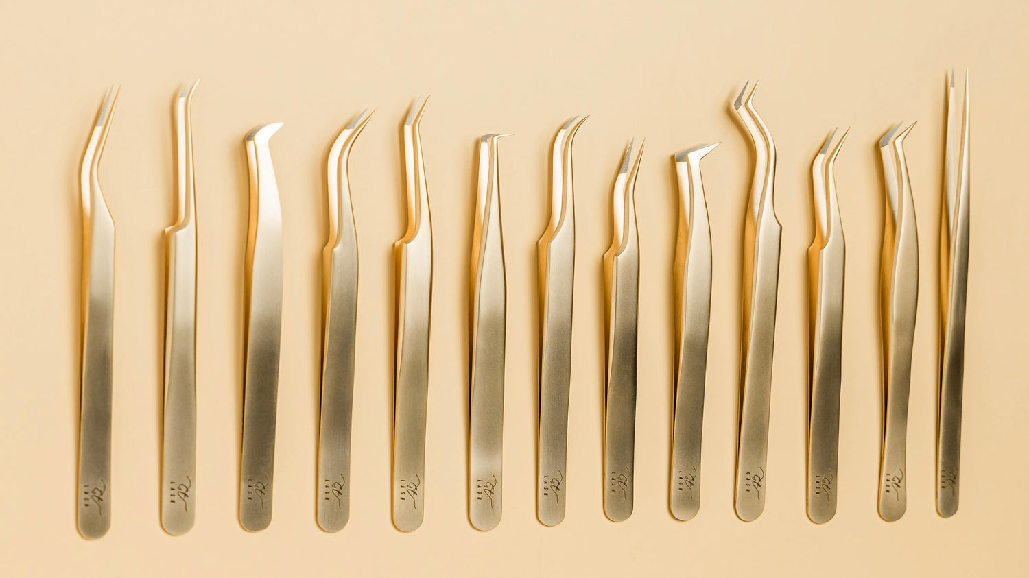 GT Lash Co Pro Lash Tweezers available in 13 styles for every lash need featuring fiber tip for precise pick-up and application.